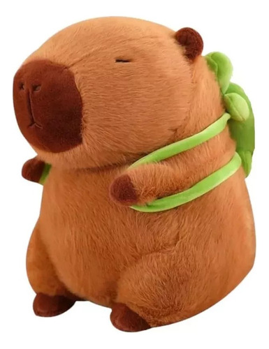 Peluche Capibara Con Mochila -manta - Carpincho Grande Marrón