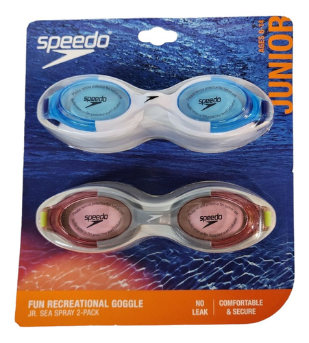 Speedo Sea Spray Gafas De Natación - Junior - Paquete De 2  