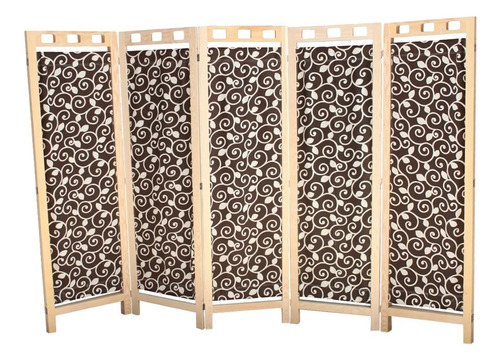 Imagen 1 de 1 de Biombo De Madera Pino Mampara Practico 5 Paneles 275x180cm Envió Gratis
