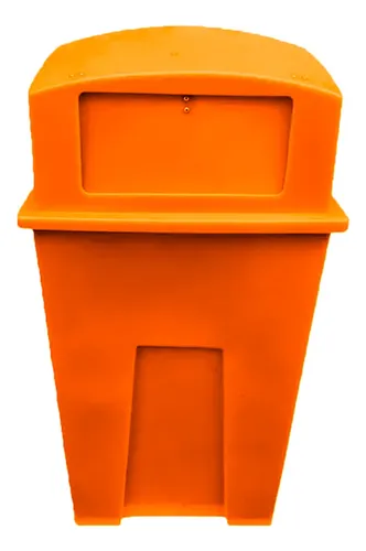 Contenedor naranja de reciclaje sale