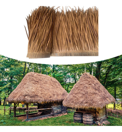 A Decoraciones En Rollo De Paja Para Techo Marrón Y Negro