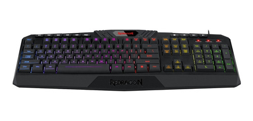 Imagen 3 de 6 de Teclado gamer Redragon Harpe Pro K503A RGB QWERTY español color negro con luz RGB