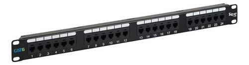 Patch Panel Icc Cat6 Con 24 Puertos Y 1 Rms