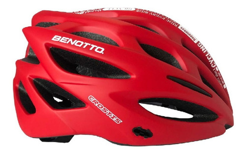 Casco Benotto Ruta Mv50 Crostis Rojo/blanco Ciclismo Color Rojo Talla Mediano