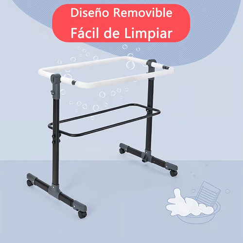 Cuna De Bebe Cama Para Bebe Con Ruedas Y Corral Colecho C968 Negro Color Negro