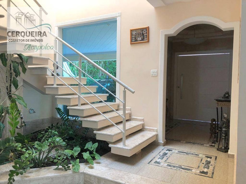 Casa Com 5 Dormitórios À Venda, 450 M² Por R$ 1.600.000 - Acapulco - Guarujá/sp - Ca0555