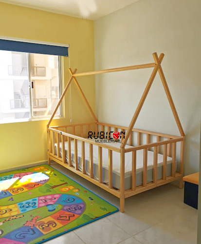 Cama Montessori Individual Casita De Sueños Cuna Tipi