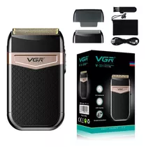 Afeitadora Mini Shaver Vgr V-390 Patillera Viaje Recargable Negro