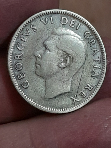 Moneda  Canada 25 Centavos 1950 Km44 Ref 402 Libro 3