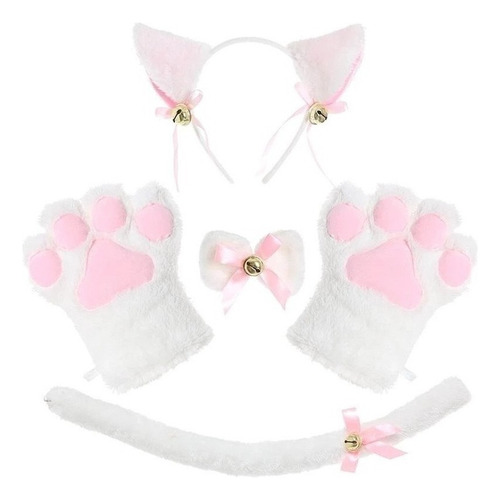 Lindo Gato Cosplay Gato Diadema, Guantes Pata Gato,loli 5pcs