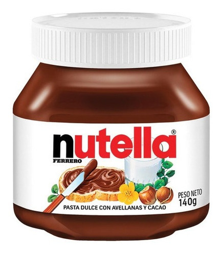 Imagen 2 de 2 de Nutella Ferrero 140g Pasta De Avellanas & Cacao