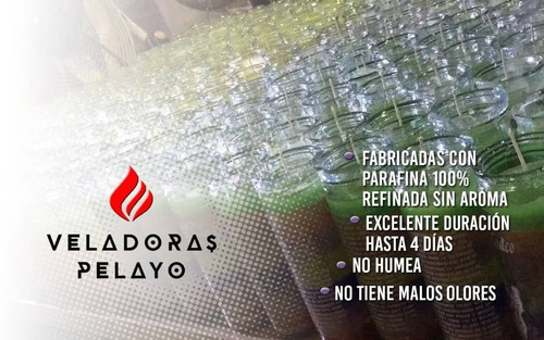 Veladora Blanca Vaso Completamente Liso Parafina 100% 10 Pz