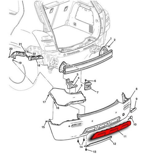 Adorno Paragolpe Inferior Original Tracker 2013-2016