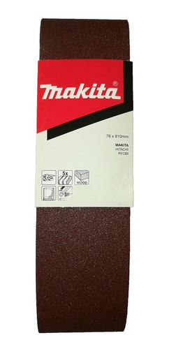 Imagen 2 de 5 de 5 Lijas De Banda Makita 76 X 610 Mm Grano 80 P-37334