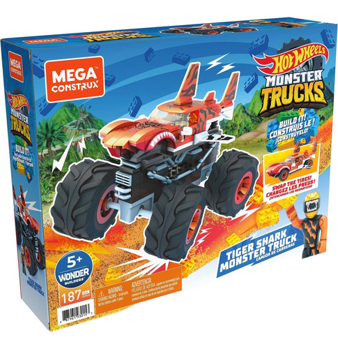 Juguete Construcción Mega Construx Monster Truck Tiger Shark