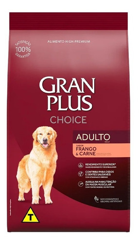 Ração Granplus  Choice  P/ Cães Adult Frango/carne 10,1 Kg 