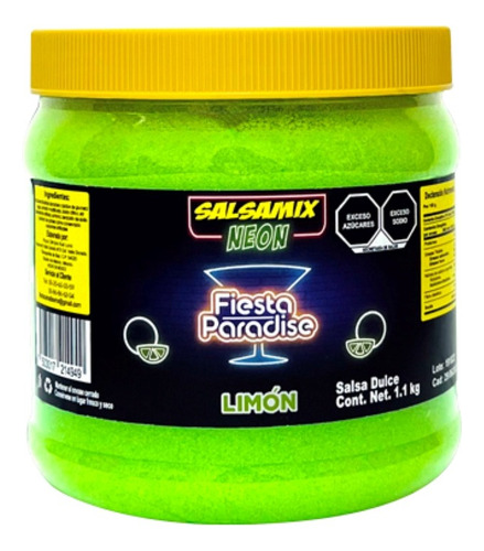 Salsa Mix Neon Y Glow Escarcha 1.1kg Caja12pz Sabor A Elegir