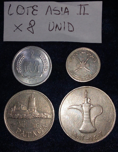 Monedas Asia #2 Lote X 8 M