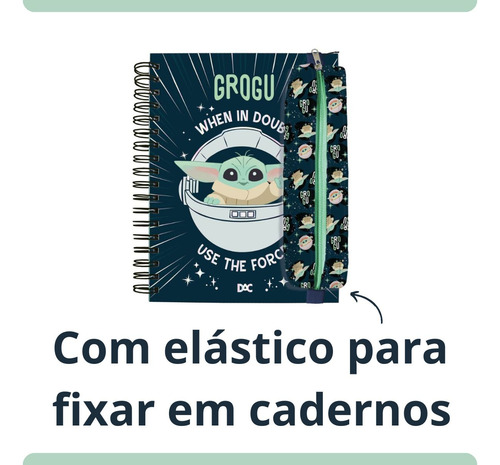 Kit Material Escolar Star Wars Com Estojo E Caderno Smart