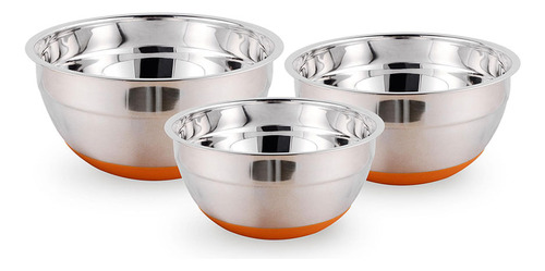 Set De 3 Tazones Acero Inoxidable Para Cocina Home Elements 