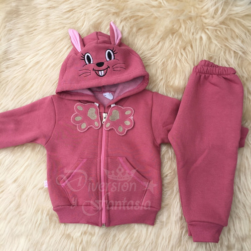 Imagen 4 de 5 de Conjunto Jogging Frisa Pantalón Y Campera 3 Meses A 2 Años