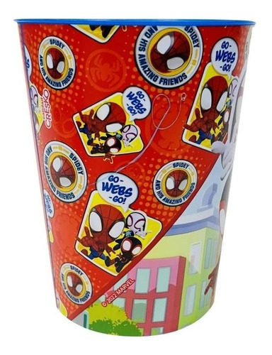 Vaso Infantil De Plástico Cresko Spiderman Avengers Marvel