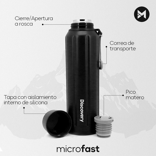 Imagen 5 de 7 de Termo Rosca Discovery 100% Original 750 Ml Acero Inoxidable