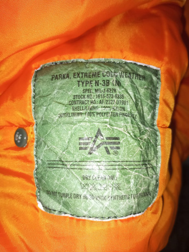 Campera Alpha Industries N-3b (Usado)