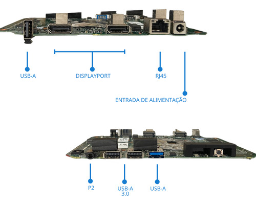 Placa Mae Dell Wyse 3030 Lt Thin Client Mini Celeron N2807