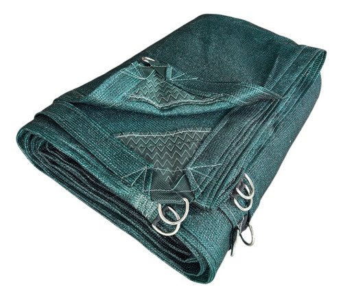 Malla Sombra 5x7 Reforzada Lista Para Colocar Raschel 90% Verde