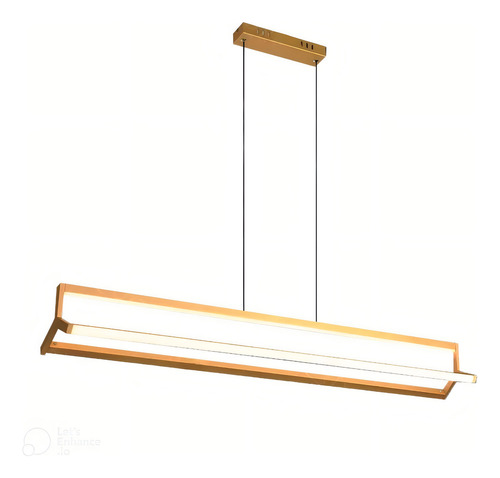 Pendente Lustre Sindora Dcd015085 100cm Metal Silicone 37w Cor Dourado