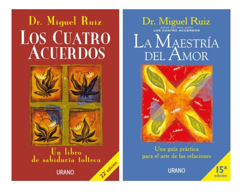 Cuatro Acuerdos + Maestria Del Amor - Ruiz - Urano 2 Libros