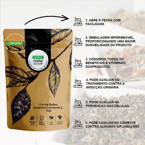 Chá De Zimbro - Juniperus Communis L. - 50g