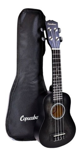 Copacabana Cpuk056 Ukulele Soprano Negro Somb C/funda