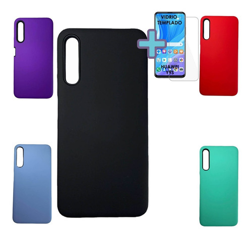 Funda Protector Huawei Y9s Carcasa Reforzada Mas Vidrio