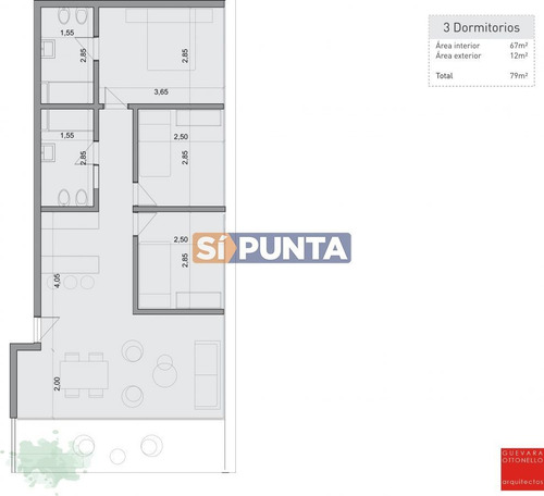 Imagen 4 de 11 de Apartamento De 3 Dormitorios En Venta Punta Del Este