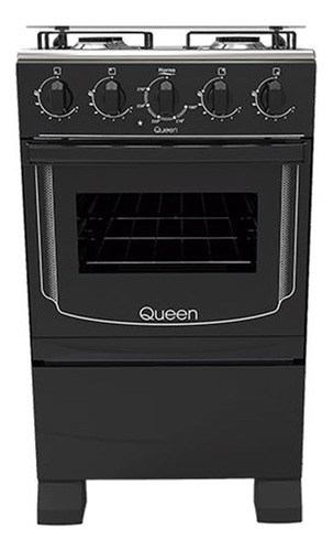 Cocina Queen Cq 210 4 Hornallas Negra Con Encendido