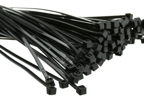 Tirrap Tirraje Amarre Plástico Cable 20 Cm Negro 100 Und.