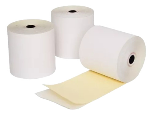 10 Rollos De Papel Fiscales Químico Duplicado 76mmx30mm 