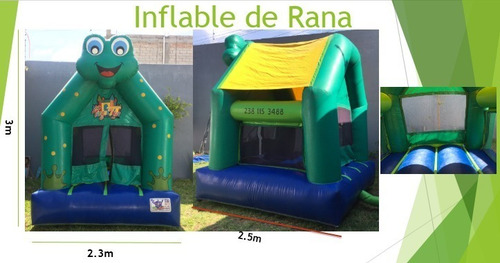 Juego Inflable Brincolin Rana Uso Rudo De Garytoysx