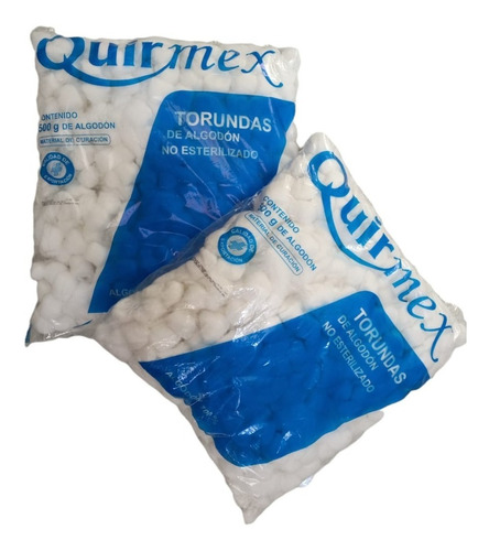 2 Bolsas Algodón Torunda / Quirmex / 500g C/u/ Envío Gratis