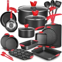 Comprar Nutrichef Com Alças De Silicone Vermelho Quente, Seguro Para