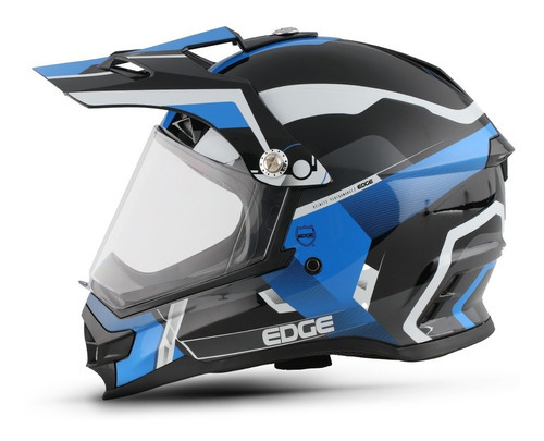 Casco Integral Moto Cross K4 Edge Solido Certificado Dot Ktm Color Azul Tamaño del casco L (59-60 cm)