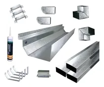Comprar Zingueria Canaleta Americana Kit Para Armar 4 Mts Galv Techo