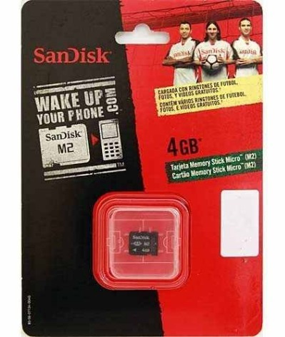 Cartão Micro M2 4gb Memory Stick Sandisk