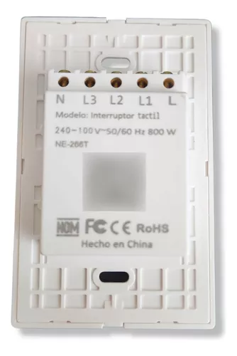 INTERRUPTOR NEXTEP SMART DE LUZ PARED TÁCTIL TRIPLE CONTROL