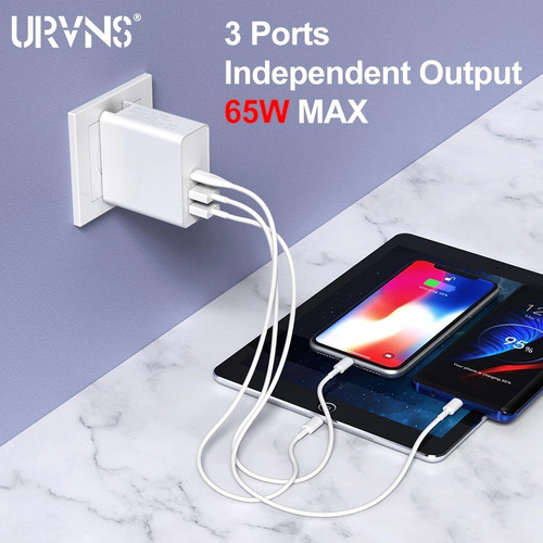 Cargador Rapido Usb Tipo C, 65w Apple Macbook Pro Air iPad