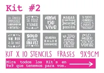 Comprar Kit#2 X10 Stencils 9x9cm Frases Positivas Deco Noreste Ideas