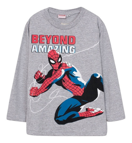 Remera Niños Manga Larga Spiderman Amazing Lic Marvel® 