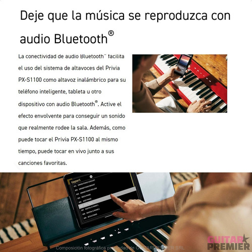 Piano Digital Casio Privia Px-s1100 Pedal Pie Funda Banco